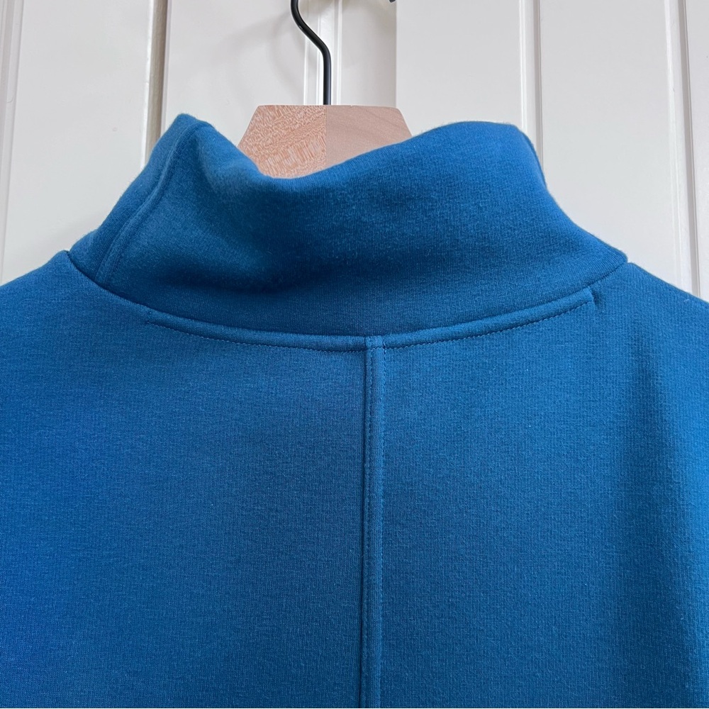 Athleta Womens Cozy Karma Mock Neck Sweatshirt Fleece Dress in Blue, Size S - Picture 10 of 10